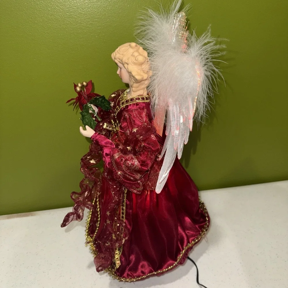 Trim‎ A Home Magical Light Up Angel Fiber Optic Red Christmas Kmart Boxed Tested